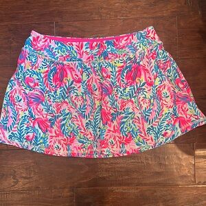 Lilly Pulitzer Floral Pink and Blue Skirt